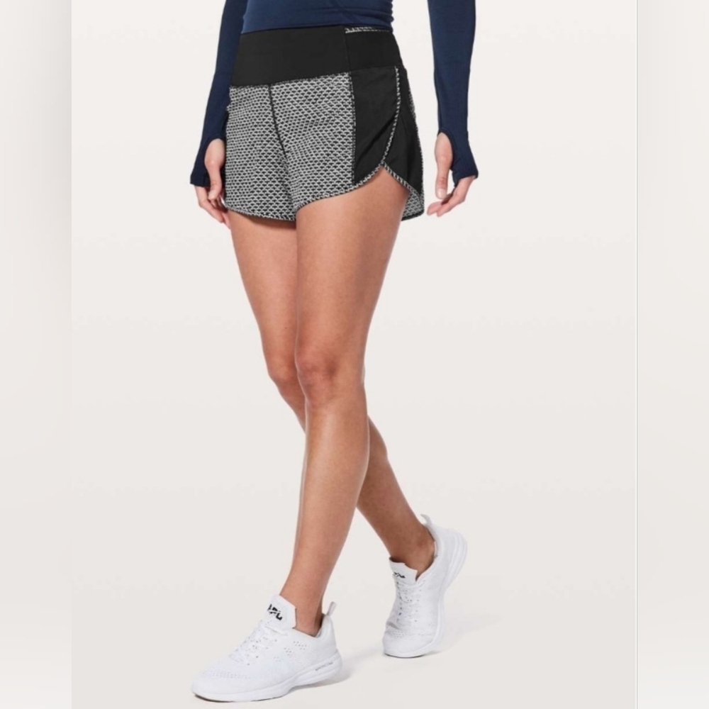 Lululemon Real Quick Short *Perforated 3.5" Monochromic Black